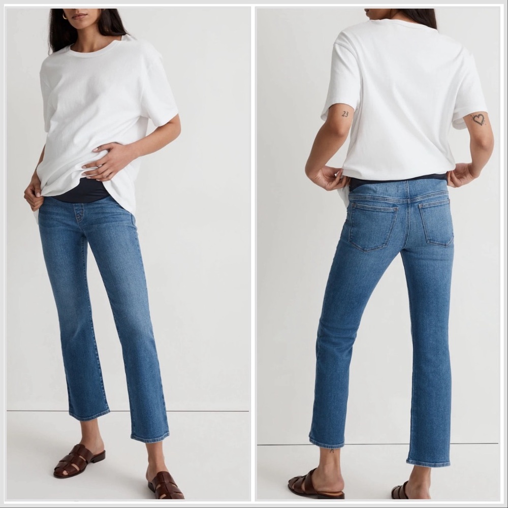 Maternity Kick Out Crop Jeans in Cherryville NEW 33P (16)